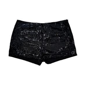 ATMOSPHERE Black Sequin Shorts Plus Size 18 Festival Club Rave Special Occasion